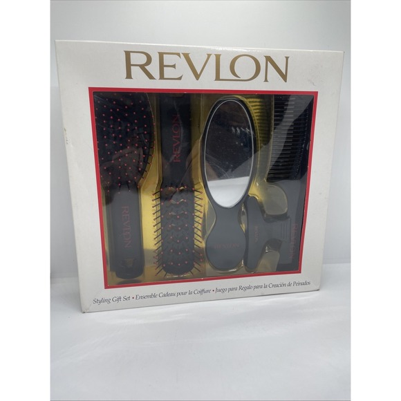 Other - Vintage 1999 Revlon 5 Piece Brush Comb Mirror Gift Set NOS NIB RV-3569B